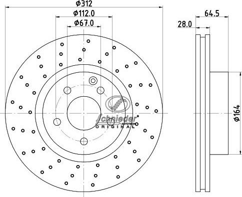 SCHNIEDER AUTOTECH BZS55.00095 - Тормозной диск autospares.lv