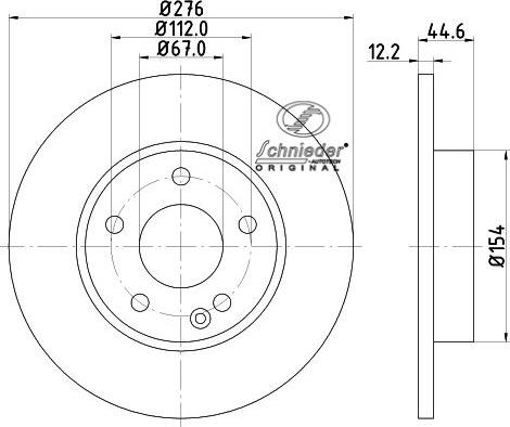 SCHNIEDER AUTOTECH BZS55.00040 - Тормозной диск autospares.lv