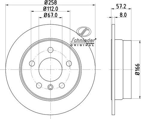 SCHNIEDER AUTOTECH BZS55.00042 - Тормозной диск autospares.lv