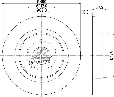 SCHNIEDER AUTOTECH BZS55.00062 - Тормозной диск autospares.lv