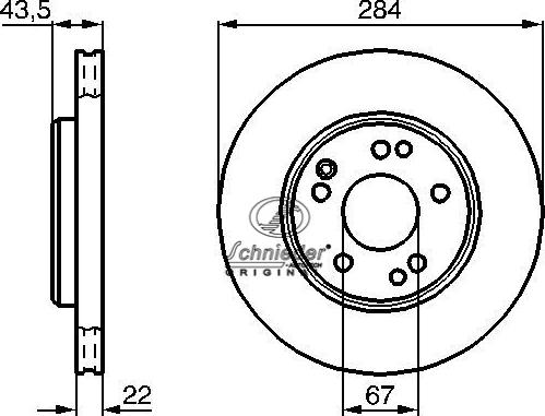 SCHNIEDER AUTOTECH BZS55.00006 - Тормозной диск autospares.lv