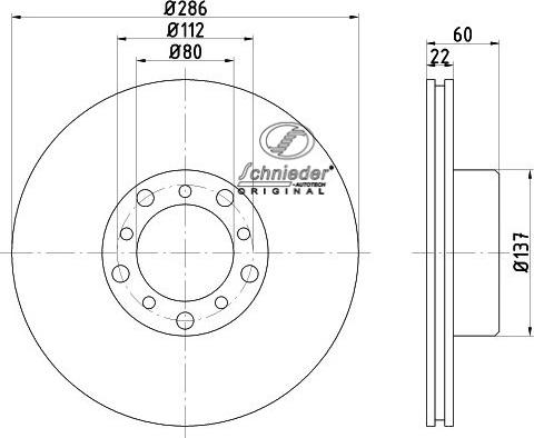 SCHNIEDER AUTOTECH BZS55.00012 - Тормозной диск autospares.lv