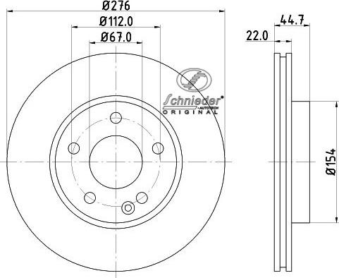 SCHNIEDER AUTOTECH BZS55.00039 - Тормозной диск autospares.lv