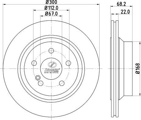 SCHNIEDER AUTOTECH BZS55.00075 - Тормозной диск autospares.lv