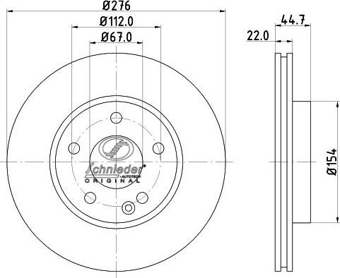 SCHNIEDER AUTOTECH BZS55.00078 - Тормозной диск autospares.lv