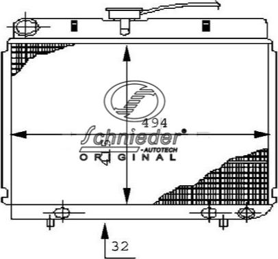 SCHNIEDER AUTOTECH BZS33.00062 - Радиатор, охлаждение двигателя autospares.lv