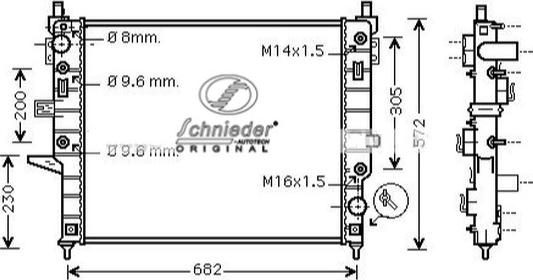 SCHNIEDER AUTOTECH BZS33.00073 - Радиатор, охлаждение двигателя autospares.lv