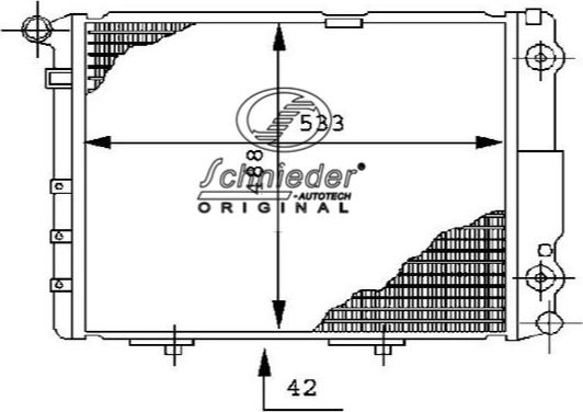 SCHNIEDER AUTOTECH BZS33.00223 - Радиатор, охлаждение двигателя autospares.lv