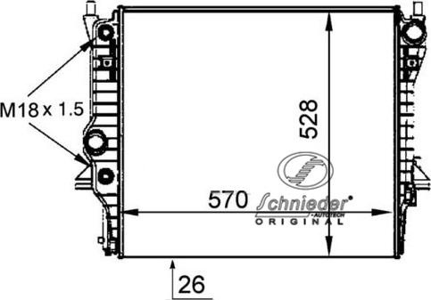 SCHNIEDER AUTOTECH JRS33.00215 - Радиатор, охлаждение двигателя autospares.lv