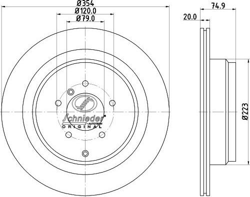 SCHNIEDER AUTOTECH LRS55.00187 - Тормозной диск autospares.lv