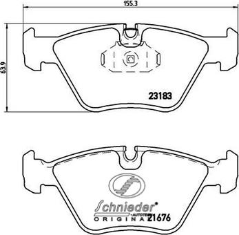 SCHNIEDER AUTOTECH SBP009-001 - Тормозные колодки, дисковые, комплект autospares.lv