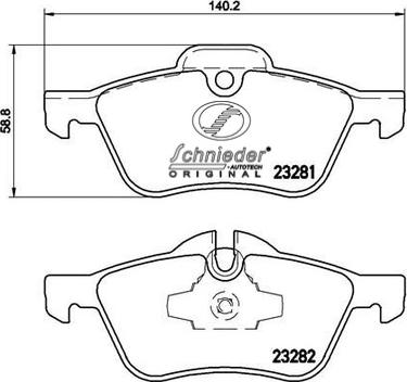 SCHNIEDER AUTOTECH SBP009-171 - Тормозные колодки, дисковые, комплект autospares.lv