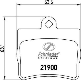 SCHNIEDER AUTOTECH SBP008-311 - Тормозные колодки, дисковые, комплект autospares.lv