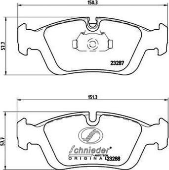 SCHNIEDER AUTOTECH SBP008-741 - Тормозные колодки, дисковые, комплект autospares.lv