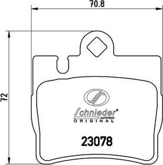 SCHNIEDER AUTOTECH SBP008-711 - Тормозные колодки, дисковые, комплект autospares.lv