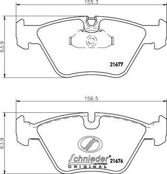 SCHNIEDER AUTOTECH SBP007-961 - Тормозные колодки, дисковые, комплект autospares.lv