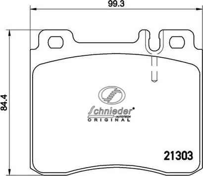 SCHNIEDER AUTOTECH SBP007-551 - Тормозные колодки, дисковые, комплект autospares.lv