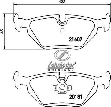 SCHNIEDER AUTOTECH SBP007-511 - Тормозные колодки, дисковые, комплект autospares.lv