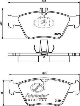 SCHNIEDER AUTOTECH SBP007-831 - Тормозные колодки, дисковые, комплект autospares.lv