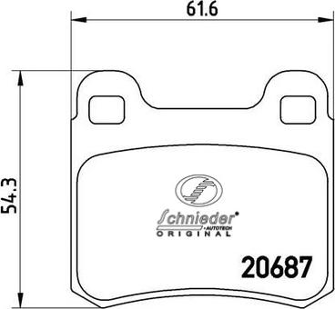 SCHNIEDER AUTOTECH SBP007-321 - Тормозные колодки, дисковые, комплект autospares.lv