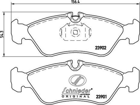 SCHNIEDER AUTOTECH SBP014-401 - Тормозные колодки, дисковые, комплект autospares.lv