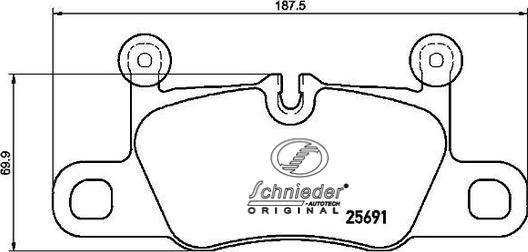 SCHNIEDER AUTOTECH SBP015-581 - Тормозные колодки, дисковые, комплект autospares.lv