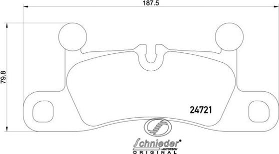 SCHNIEDER AUTOTECH SBP015-101 - Тормозные колодки, дисковые, комплект autospares.lv
