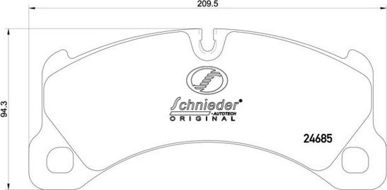 SCHNIEDER AUTOTECH SBP015-131 - Тормозные колодки, дисковые, комплект autospares.lv