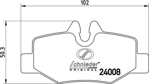 SCHNIEDER AUTOTECH SBP010-661 - Тормозные колодки, дисковые, комплект autospares.lv