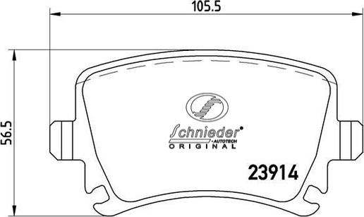 SCHNIEDER AUTOTECH SBP010-601 - Тормозные колодки, дисковые, комплект autospares.lv