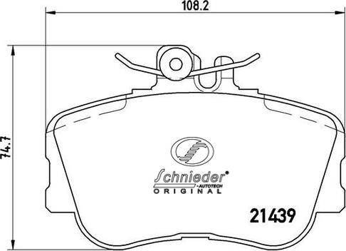 SCHNIEDER AUTOTECH SBP018-041 - Тормозные колодки, дисковые, комплект autospares.lv