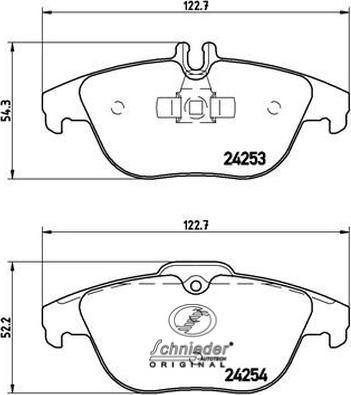 SCHNIEDER AUTOTECH SBP012-741 - Тормозные колодки, дисковые, комплект autospares.lv