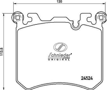 SCHNIEDER AUTOTECH SBP020-431 - Тормозные колодки, дисковые, комплект autospares.lv