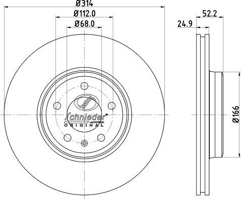 SCHNIEDER AUTOTECH VAS55.00347 - Тормозной диск autospares.lv