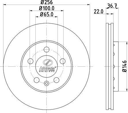 SCHNIEDER AUTOTECH VAS55.00303 - Тормозной диск autospares.lv