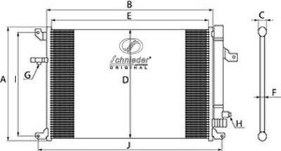 SCHNIEDER AUTOTECH VAS85.00032 - Конденсатор кондиционера autospares.lv