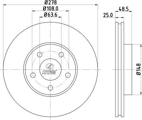 SCHNIEDER AUTOTECH VLS55.00257 - Тормозной диск autospares.lv