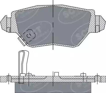 SCT-MANNOL SP 242 PR - Тормозные колодки, дисковые, комплект autospares.lv