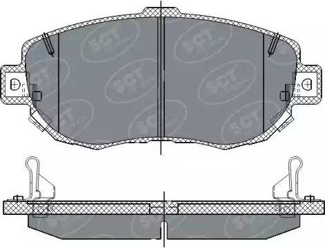 SCT-MANNOL SP 261 PR - Тормозные колодки, дисковые, комплект autospares.lv