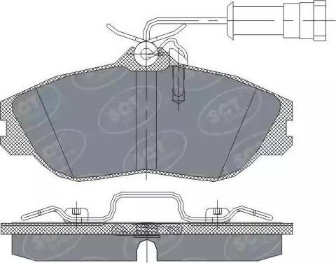 SCT-MANNOL SP 234 PR - Тормозные колодки, дисковые, комплект autospares.lv