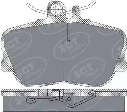 SCT-MANNOL SP 234 PR - Тормозные колодки, дисковые, комплект autospares.lv