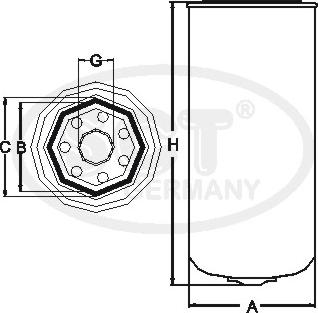 SCT-MANNOL SY 8011 - Гидрофильтр, регулировка дорожного просвета autospares.lv