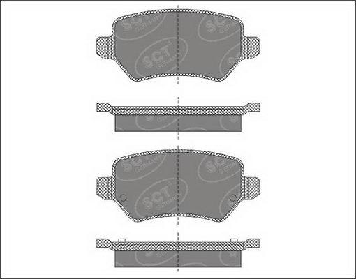 SCT-MANNOL SP494 - Тормозные колодки, дисковые, комплект autospares.lv