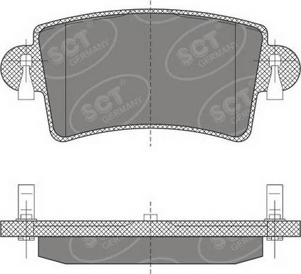 SCT-MANNOL SP 496 PR - Тормозные колодки, дисковые, комплект autospares.lv