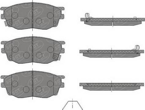 SCT-MANNOL SP 443 PR - Тормозные колодки, дисковые, комплект autospares.lv