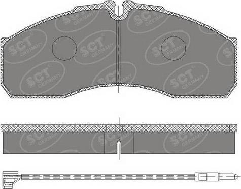 SCT-MANNOL SP 454 PR - Тормозные колодки, дисковые, комплект autospares.lv