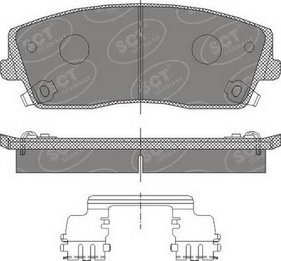 SCT-MANNOL SP 465 PR - Тормозные колодки, дисковые, комплект autospares.lv