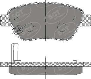 SCT-MANNOL SP 406 PR - Тормозные колодки, дисковые, комплект autospares.lv