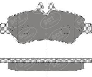 SCT-MANNOL SP 413 PR - Тормозные колодки, дисковые, комплект autospares.lv