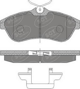 SCT-MANNOL SP 424 PR - Тормозные колодки, дисковые, комплект autospares.lv